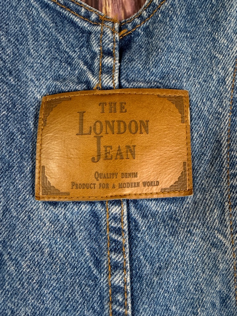 Vintage 90s Moda Intl International London Jean Blue Denim Bib Overalls Xl/Xxl — image 4 of 8